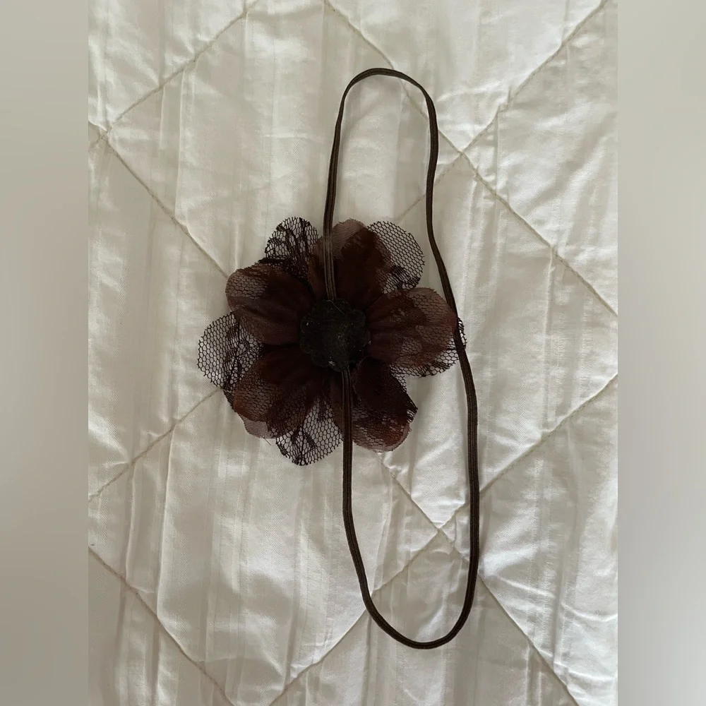 Brown Floral Headband